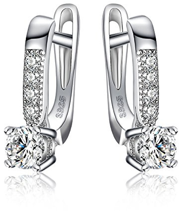 JewelryPalace 1ct Cubic Zirconia CZ Orecchini a Cerchio Regalo Per Donne Argento Sterling 925
