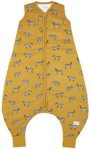 MEYCO Baby Winter Pyjama Jumper Zebra Animal (accogliente sacco a pelo invernale, 100% cotone, per un sonno caldo e accogliente, taglia: 104 cm), Honey Gold