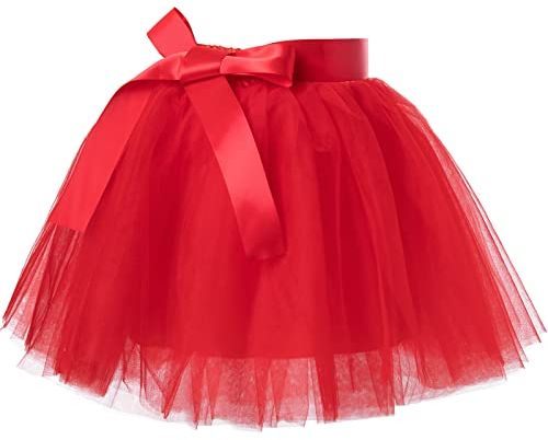 Tüllrock Kinder Tütü Rock Ballettrock Minirock Tanzkleid 7 Lagen Petticoat Ballettkleid für Partys Tanzen Kostüme Fasching Halloween 2-8 Jahre