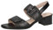 CAPRICE Damen Sandalen mit Absatz aus Leder Elegant, Schwarz (Black Nappa), 42 EU