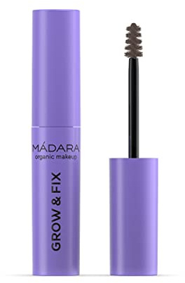 MÁDARA GROW & FIX Tinted Gel Sourcils, #3 FROSTY TAUPE - Teint Les Sourcils Avec Des Pigments Minéraux Naturels, Ajoute Du Volume Et De La Tenue, Favorise La Croissance 4.25ml