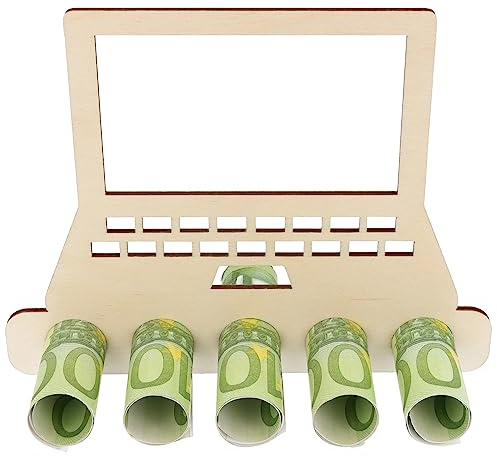 Spruchreif | Originelles Geldgeschenk für Laptop-Fans | Geschenk aus Holz mit Gravur | Kreative Gutscheinverpackung für Laptop | Idee für Technik-Begeisterte