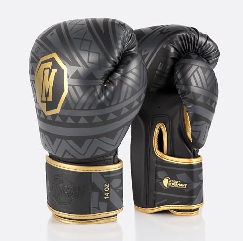 MADGON Gants de boxe premium en meilleur matériau pour une longue durée de vie, gants de kick-boxe pour hommes et femmes pour sports de combat, MMA, sparring, Muay Thai et boxe 10 12 14 16 oz avec sac