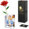 24 Karat vergoldete Rose, Goldene Rosen-Glas, ewige Liebe, konservierte ewige Rosen-Geschenk für sie, romantische Geschenke für Frauen zum Valentinstag, Jahrestag, Hochzeit, Geburtstag und Muttertag