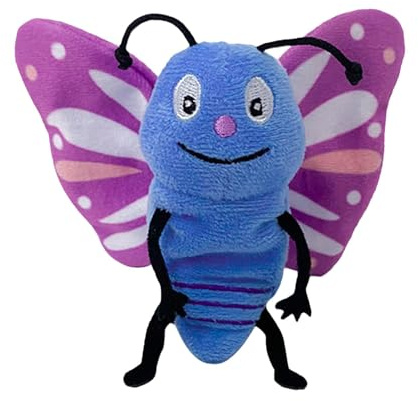 Marionnettes avec animaux, Marionnettes avec animaux pour enfants, Marionnettes à doigt papillon - Marionnettes mignonnes à la main avec chenille, marionnettes en peluche avec coccinelle, marionnettes