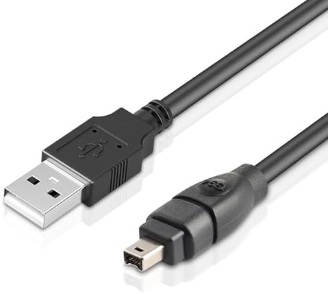 Cavo da USB a Firewire, 1,8 m, cavo FireWire IEEE 1394 da 4 pin a USB da maschio a maschio, convertitore da USB a 4 pin Firewire 400 cavo per fotocamera Sony DCR-TRV75E DV