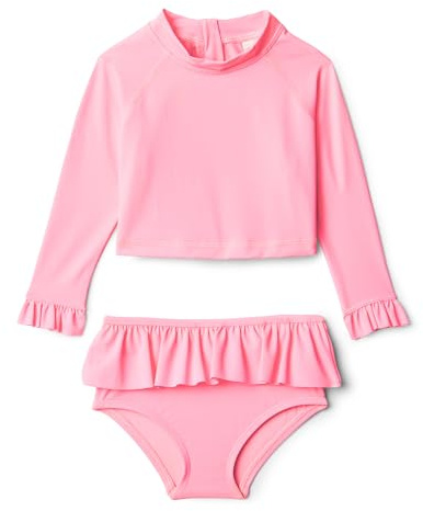 Amazon Essentials x Sofia Grainge Conjunto de Dos Piezas con Camiseta de Manga Larga Bebé-Niñas, Rosa Brillante, 6-9 meses