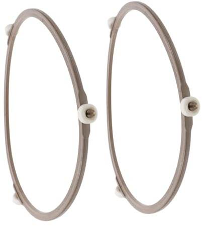 Healifty 2Pcs Microwave Turntable Ring Microwave Tray Roller Support Ring 7.43X7.43X0.59Inch Plastic Corrosion Resistant Convenient Replacement for Oven