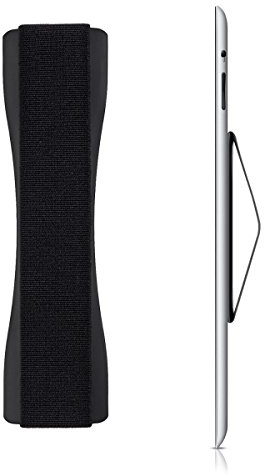 kwmobile Tablet Fingerhalter Griff Halter - Selbstklebende Tablet PC Fingerhalterung kompatibel mit iPad Samsung Sony Tablets - Schwarz