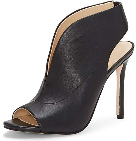 YDN Women Chic Slingback Peep Open Toe Stiletto High Heel Sandals Ankle Boots Cutout Party Office Shoes Size 10 Black