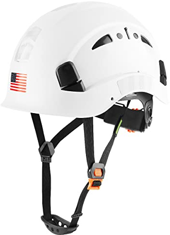 GREEN DEVIL Safety Helmet Hard Hat Adjustable Lightweight Vented ABS Work Helmet for Men and Women 6-Point Suspension ANSI Z89.1 Approved Ideal for Industrial & Construction