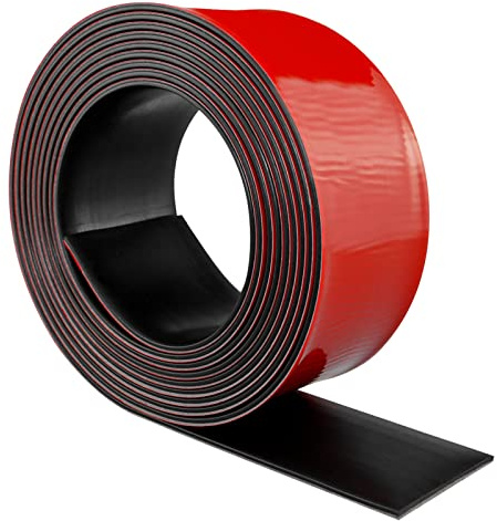 Rubber Strip Self Adhesive Neoprene Rubber Sheet Solid Neoprene Sheet for Seal Floor Covering Vibration Protection Gasket DIY (50mm×1.5mm×3m)