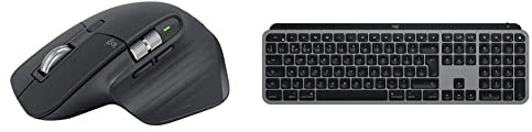 Logitech MX Master 3S - Wireless Performance Mouse & MX Keys Advanced Wireless Illuminated Keyboard for Mac, Backlit LED Keys, Bluetooth,USB-C, MacBook Pro,Macbook Air,iMac, iPad Compatible