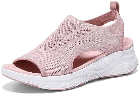 ziitop Sandalias Mujer Verano Comodas Sandalias Ortopedicas para Mujer Deportivas Sandalias de Caminar Punta Abierta Sandalias Trekking Zapatos Verano Planas Sandalias de Playa