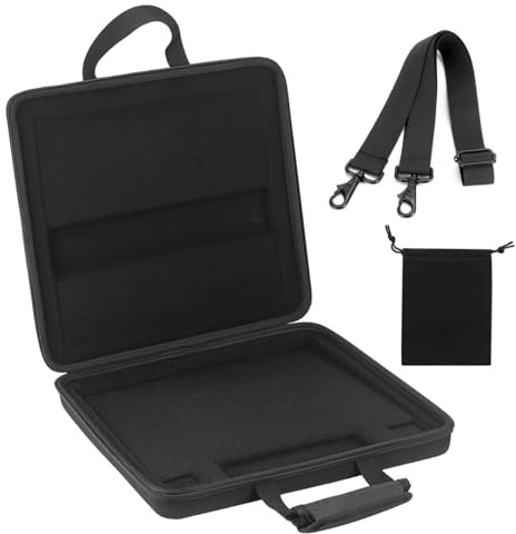 Musiin Hardshell Travel Case for Native Instruments Maschine+Plus NI MK3 Drum Controller Analog Device Cover with Strap（Black）