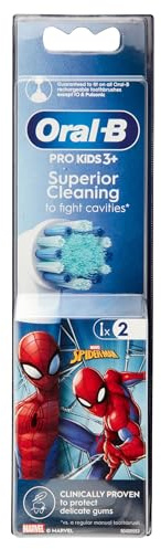 ORAL B PRO Barn 3+ Spiderman RICAMBIO 2 PEZZI per SPAZZOLINO ELETTRICO