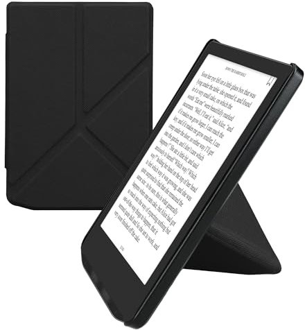 kwmobile Hülle kompatibel mit Pocketbook Verse/Verse Lite/Verse Pro/Color/Vivlio Light/Light HD Hülle - Kunstleder Case - eReader Schutzhülle - Cover Schwarz