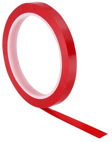 PATIKIL Ruban de Finition Grip de 50 Mètres/55 Yards, 0,4 Pouce Ruban de Finition en PU pour Raquette Accessoires de Raquette Adhésifs pour Tennis et Badminton, Rouge