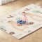 Glostravier Waterproof Baby Play Mats for Floor, Double-Sided Playmat with Hemmed Edges, 200 x 150cm Foldable & Anti Slip Baby Floor Mat with Travel Bag for Crawling, Learning and Development