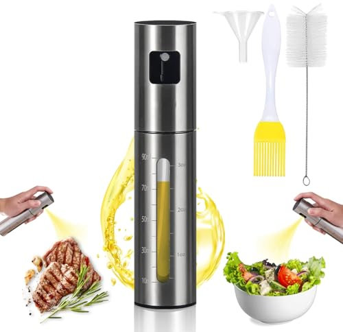 Öl Sprühflasche, Ölsprüher für Speiseöl, Ölspray zum Kochen, Ölflasche für Heißluftfritteuse, Grillen, Salat, Backen in der Küche