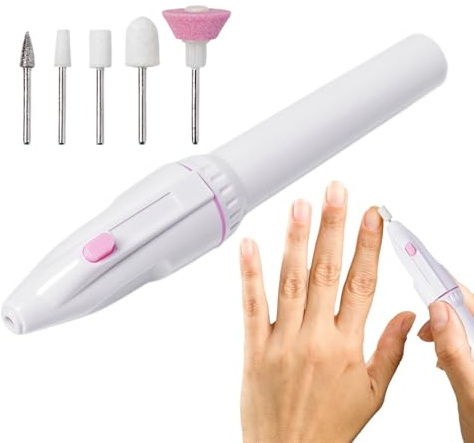 Elektrisk Nagelfil Hand- och fotvårdsverktyg, batteridrivet, portabelt | Expert Manikyrset för hemmabruk, polerfil, elektriskt manikyr- och pedikyrverktyg, vård för finger- och