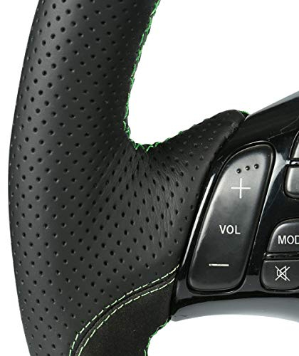 Mewant Lenkradhülle für Axela 2003–2009 Atenza 2004–2008 (schwarzes Wildleder)