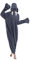 dressfan Tier Walross Kostüm Walross Jumpsuits Walross Pyjamas Cosplay Kostüm Weihnachten Halloween Schlafanzug für Unisex Erwachsene Jugendliche Kinder Grau L