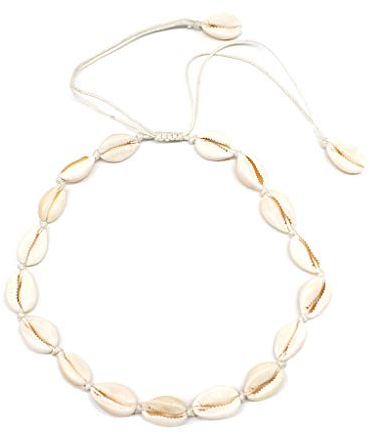 Yowablo Kreatives Vintage böhmisches einfaches Muschelhalsketten-Frauenschmuckgeschenk (Weiß)