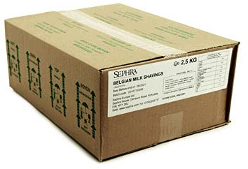 Sephra Milk Belgian Chocolate Shavings – Value 2.5kg Box