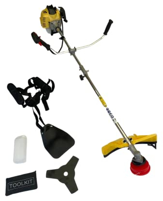 Nemura Débroussailleuse - Coupe-Bordure Thermique 52cm3 Légère - Livrée avec 1 Bobine, 1 Disque, 1 Bidon de Mélange, 1 Pochette d'Outils - Outillage de Jardin - Marque Française