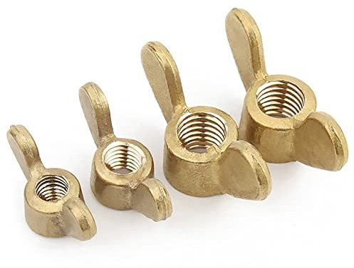 BOUACOUA Flügelmuttern Messing Flügelmutter Wing Nut M3 (6 Stück)