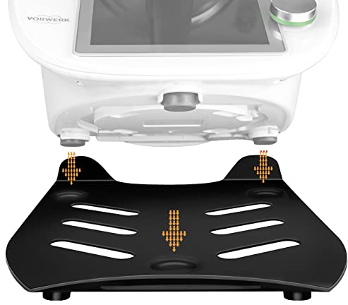 Raweao Gleitbrett für Thermomix TM6, Rollen Brett für Thermomix Gleitbrett TM6, Metall Thermomix Zubehör Küchenmaschine Slider passend für Thermomix TM5 TM6(Schwarz)