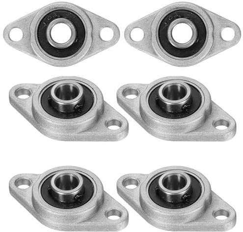 Norhogo 6 stücke Flanschlager KFL08 Stehlager, Flanschlager, Kugellager Lagerblock, für Machinery KFL Series Conveyor Systems, für eine Vielzahl von Maschinen, 8 mm Durchmesser
