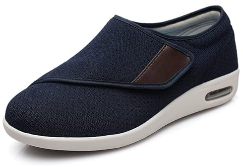 ASRJ Pantofole diabetiche da Uomo in Memory Foam, Scarpe da Passeggio Regolabili per artrite anziana Edema Piedi gonfi Pollice valgo Scarpe Ortopediche da Donna