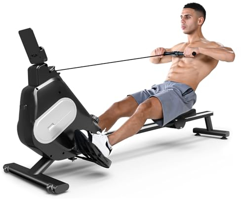 Dskeuzeew Vogatore Professionale per Casa a 16 Resistenze, Silenzioso Ergonomico Robusto e Compatto, Allenamento con Monitor Digitale, per Fitness Allenamento