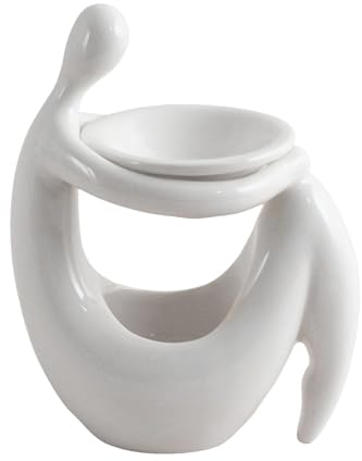 XNSHUN Keramik Ölbrenner Aroma Diffuser, Teelichthalter Stövchen Für ätherische Öle Wachsschmelze Brenner Human Body Shape Keramik Öl-Diffusor Duftwärmer Für ätherische Öle Schlafzimmer Dekor