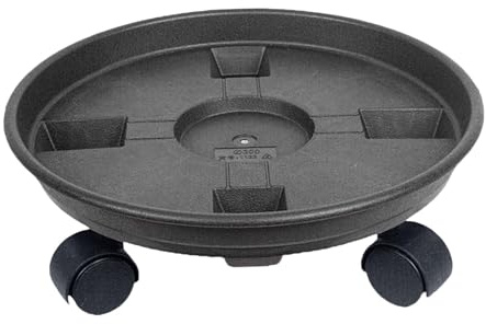Colcolo Porte Plante a roulettes, Support de Pot de Fleurs à Roues, Support Roulant Plantes, Plateau pour Plantes, Support pour Plante avec Roue pour D'intérieur et D'extérieur Balcon, Jardin, 33 cm