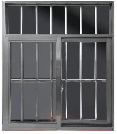 Replacement Basement Windows with Screen，Heavy Duty Small Aluminum Sliding Shed Window for Bathroom Garages and Loft(Gray,31.2X46.8in)