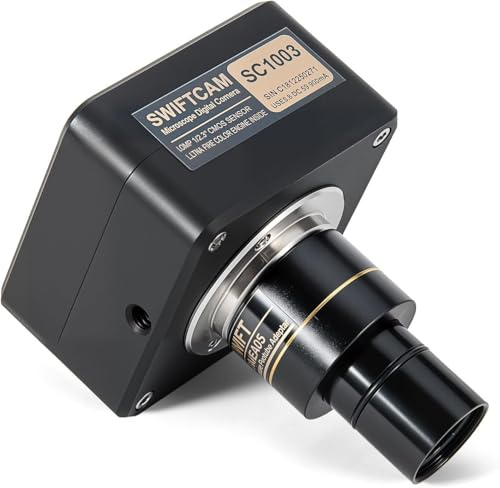 SWIFT Swiftcam SC1003-CK Caméra microscope 10 mégapixels avec objectif réducteur, kit d'étalonnage, adaptateurs Eyetube et câble USB 3.0, compatible Windows/Mac/Linux