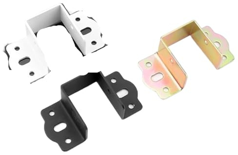 Headboard Brackets 8pcs Steel Bedstead Fixed Accessories Bed Beam Hook Up Corner Bracket Wardrobe Beams Connector Furniture Hardware(White,35mm)