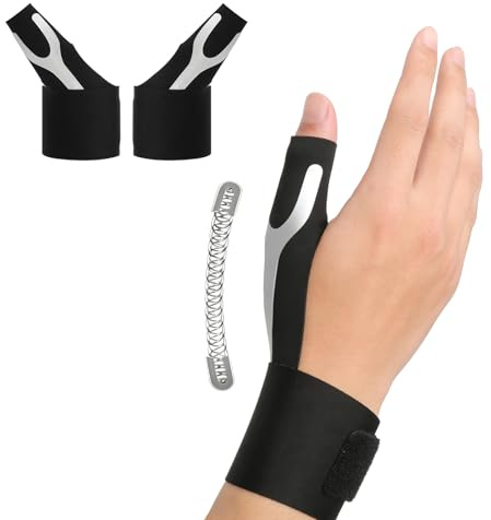 ZRUEWOT 2 stycken tumbandage höger och vänster mjukt stödskydd för vardag och kontor tunt handledsbandage med justerbar kompression bekvämt stöd vid belastning unisex