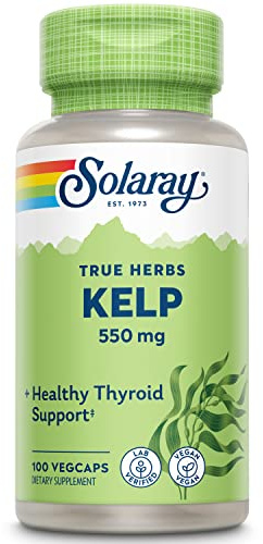 Solaray Kelp 550mg Algas Marinas 100 VegCaps 100 Unidades 100 g