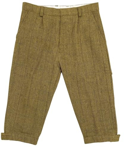 G5 Apparel D35 - Pantaloni da equitazione alla zuava, da uomo, in tweed leggero con motivo Derby Sage Green 30W/Regular