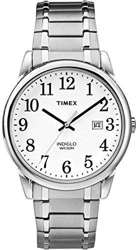 Timex Men's TW2P81300 Easy Reader Silver-Tone Stainless Steel Expansion Band Watch