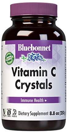 Bluebonnet Nutrition Vitamin C Crystals, for Immune Health, for Antioxidant Protection, Soy Free, Gluten Free, Non-GMO, Kosher, Dairy Free, Vegan, Powder, 8.8 oz (250 g)