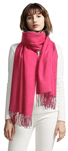 MaaMgic Sciarpa da donna calda inverno autunno tinta unita cotone con nappe/frange, 20+ colori tinta unita pashmina sciarpe e scialli per abito da sera stola sciarpa invernale MULTIUSO, 200*70 cm