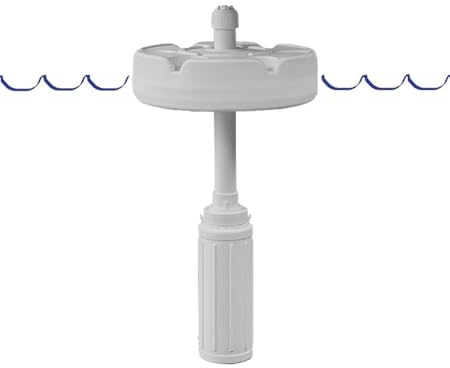 Swimbrella The floating umbrella stand and food and beverage table. 6 cupholders for drinks and snacks. Provides up to 30 pound counterweight! Works with umbrella shades up to 4 pounds in weight