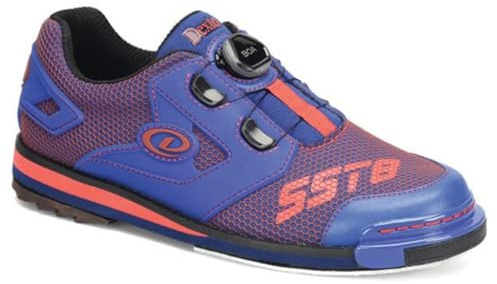 Dexter Mens Wide Width SST 8 Power Frame Boa Bowling Shoes (for Right and Left Handed Bowlers. Men's Wide EE Shoe Sizing) - Blue/Red 10
