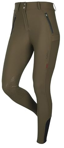 LeMieux Drytex Knee Grip Waterproof Breeches for Women - Equestrian Pants for Horseback Riding - Ladies’ Jodhpur Riding Pants - Alpine - US10 Green