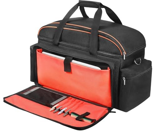 Cable Gig Bag - Dj Wire Bag | Dj Cable Bag Organiser, Dj Gig Bag with Detachable Padded Bottom, Dividers for Sound Equipment, Dj Gear, Musician Accessories, Cable File Gig Bag for Men